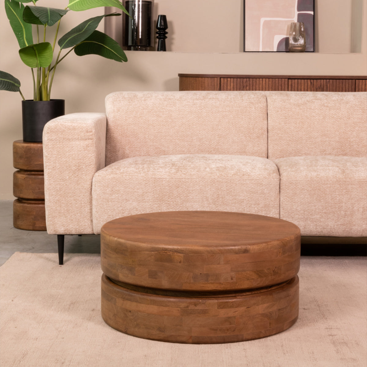 LABEL51 Salontafel Milly - Mangohout - 70 cm